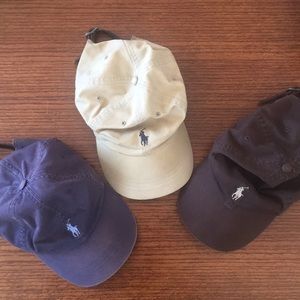 Lot of three polo Ralph Lauren hats